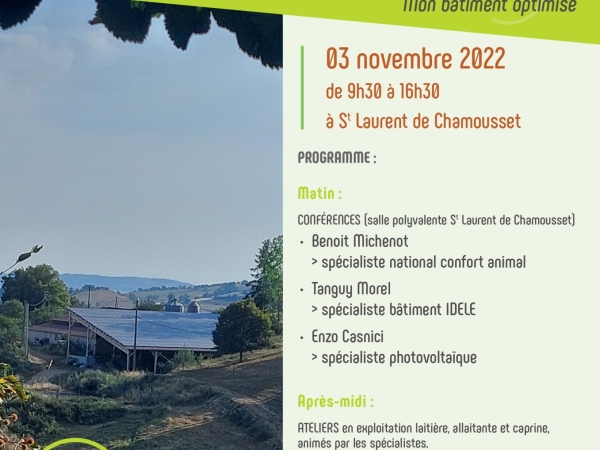 Rhône terre d'éleveurs : Journée d'information autour du bâtiment et la réduction de la consommation d'énergie