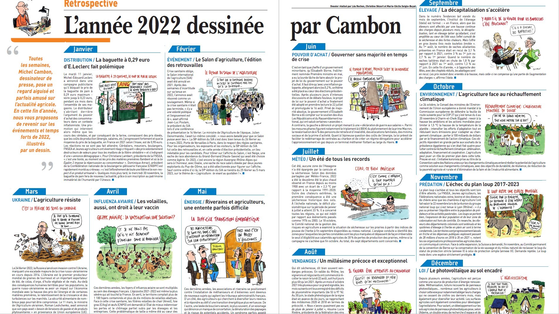 L’année 2022 dessinée par Cambon