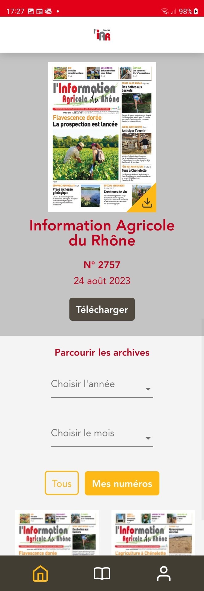 Votre journal partout avec vous !