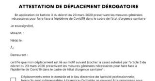 Covid 19 : dérogations de déplacement et professionnelles