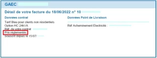 Le bouclier tarifaire pour le tarif bleu