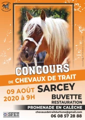 Concours de chevaux de trait à Sarcey